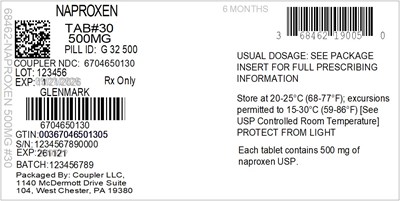 Label (68462 190 05 Naproxen 500mg 67046 501 30)